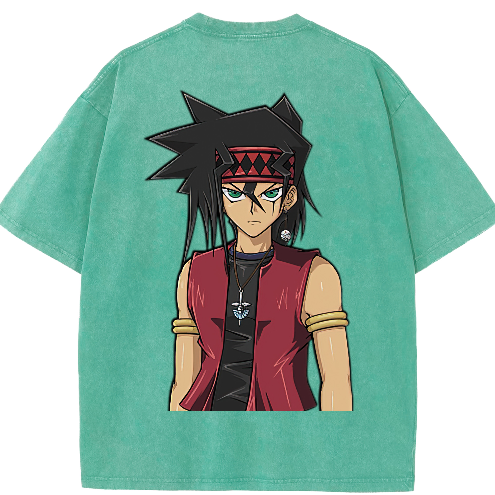 （画像用） 遊☆戯☆王 Yu-Gi-Oh! 綿100% ヴィンテージ風 半袖Tシャツ（背面プリント）
